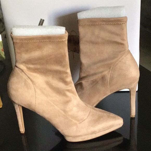 NEW Jessica Simpson pointed toe booties beige 9 - Picture 5 of 7